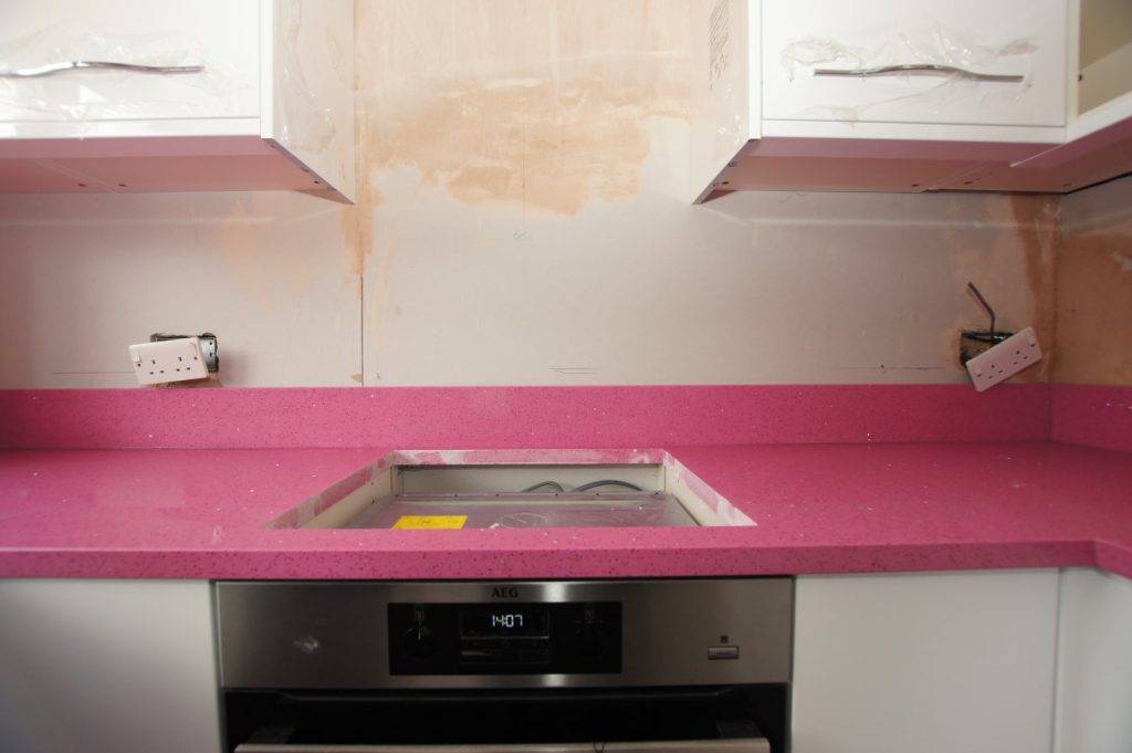 rosa stella pink starlight quartz worktops essex