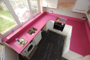 rosa stella pink starlight quartz worktops essex