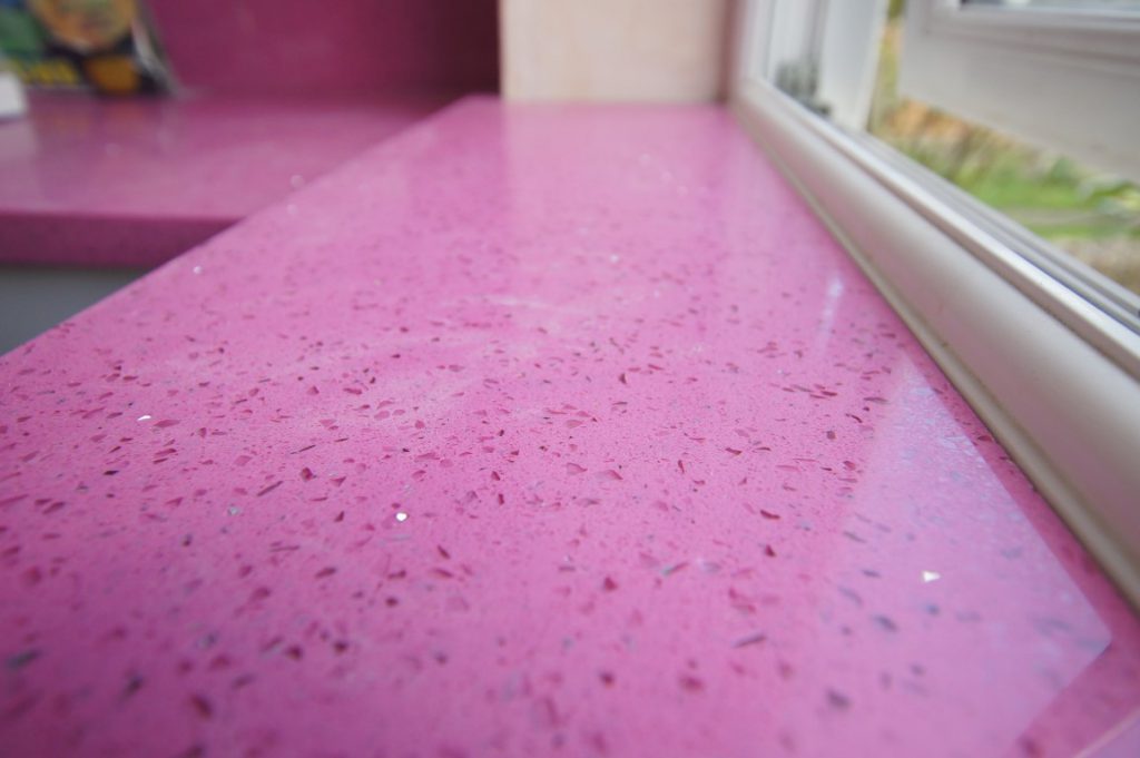 rosa stella pink starlight quartz worktops essex