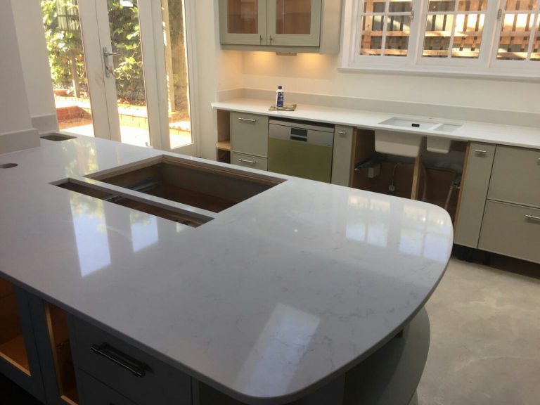 bianco carrina quartz worktops