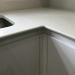 bianco de lusso quartz worktops with shark nose