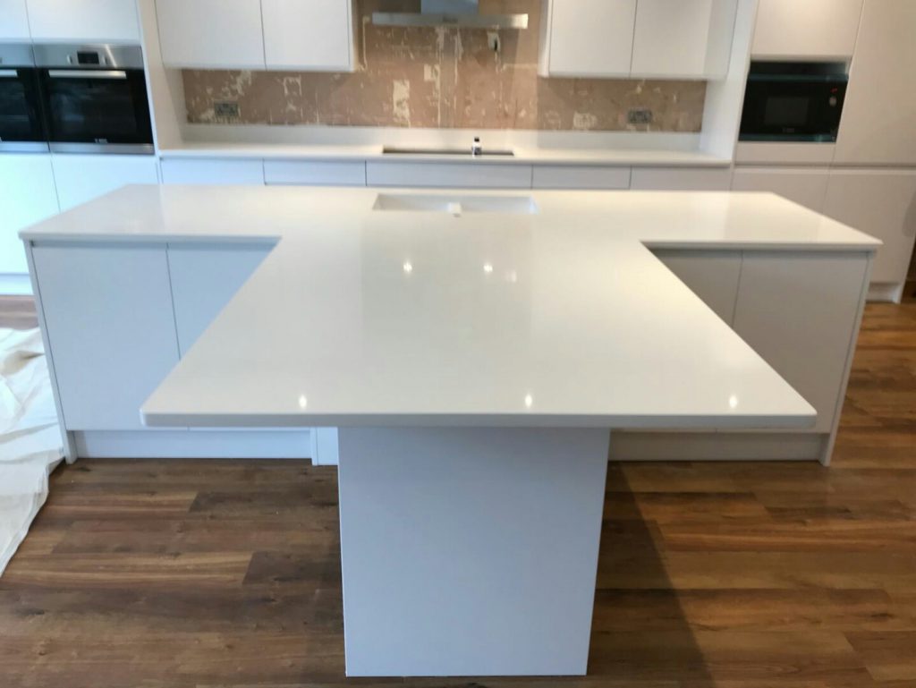 bianco puro white quartz worktops