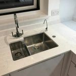 crl white water quartz kitchen worktops ickenham