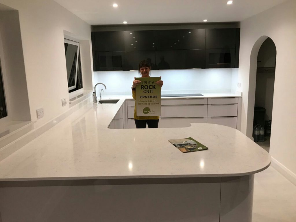 crl white water quartz kitchen worktops ickenham