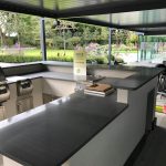 grigio scuro pura grey quartz worktops in modern home