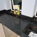 nero venata black marble quartz cambridge kitchen