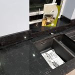 nero venata black marble quartz cambridge kitchen