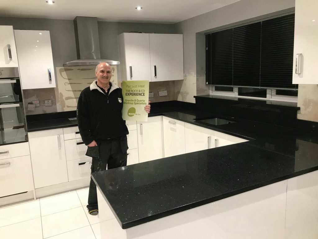 nero stella black starlight quartz worktops rockandco