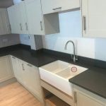 piatra slate carrera quartz in traditional kitchen