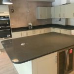 piatra slate carrera quartz in traditional kitchen