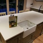 bianco carrina quartz worktops market weston traditional kitchen