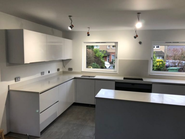 bianco de lusso quartz worktops in st albans kitchen