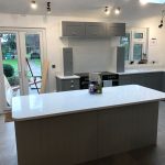 carrera quartz worktops grey kitchen rockandco