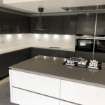 concreto seta and bianco puro quartz worktops rockandco