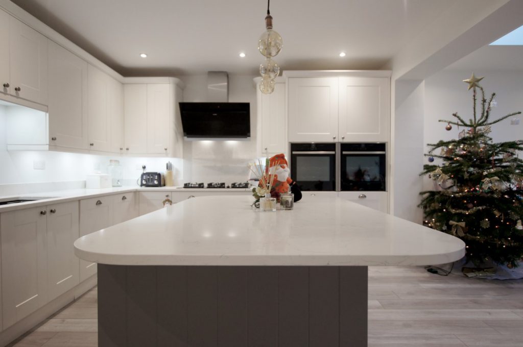 attica white carrera quartz worktops st albans kitchen rockandco