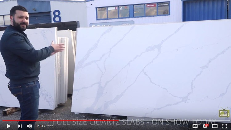 outdoor quartz slab showroom