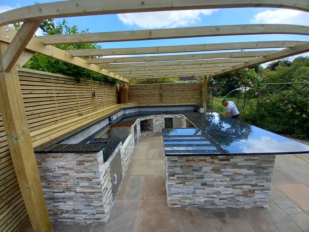 outdoor kitchen worktops