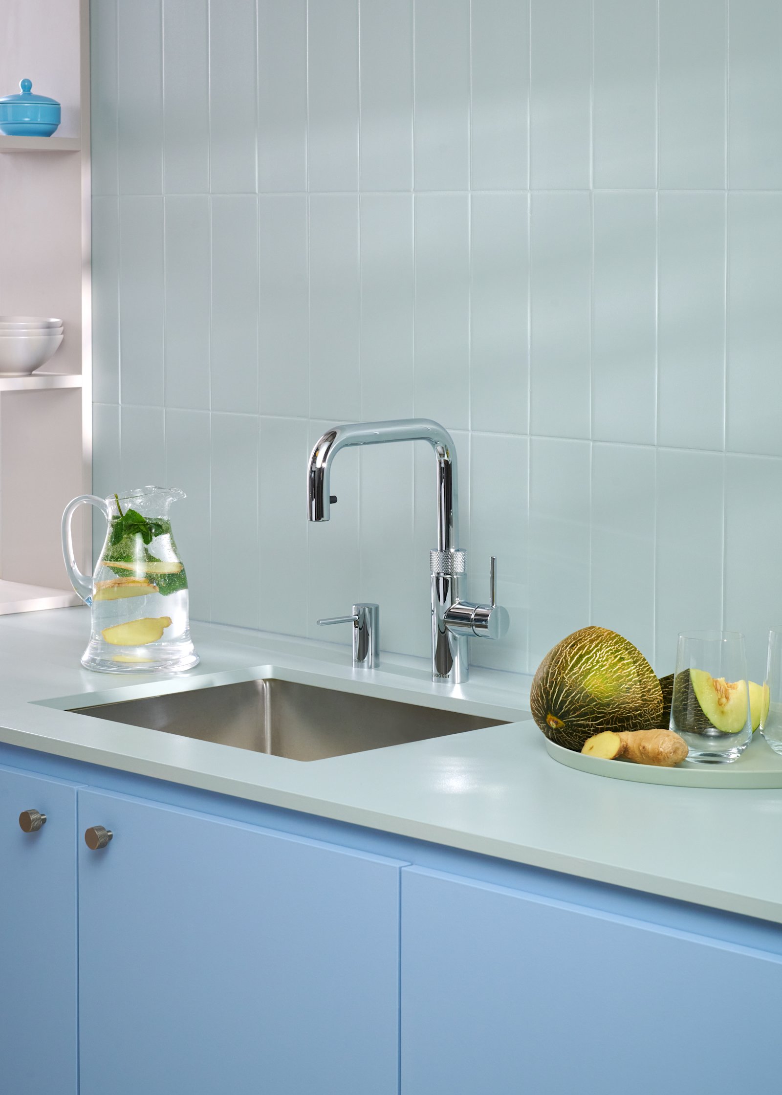 Quooker Flex Square tap over a kitchen sink