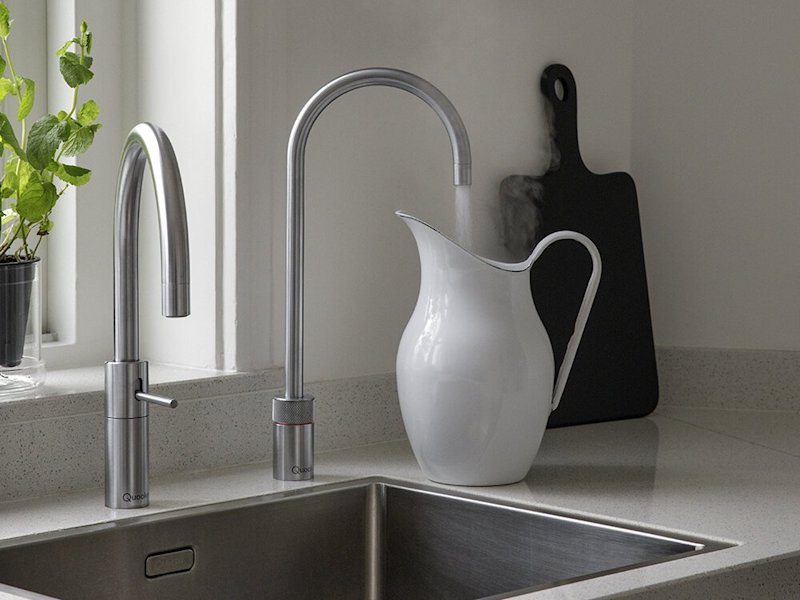Quooker Nordic Round Twintaps in a kitchen setting