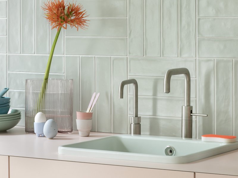 Quooker Nordic Square Twintaps in a kitchen setting