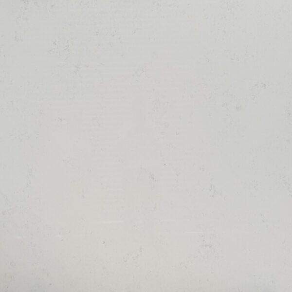 Velvet Carrara quartz worktop sample – soft white with faint fine grey flecks and veining