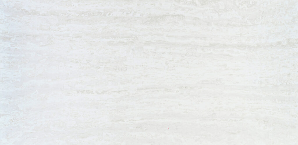 Travertine Quartz worktop sample — warm ivory and cream tones with layered stone movement